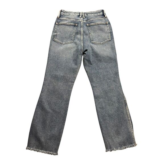 Good American Good Curve Straight Fray Hem Crop Jeans- Size 6/28 - Picture 2 of 9